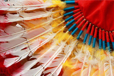 Native American headdress feathers