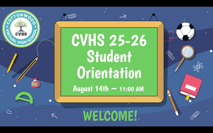 2025-26 CVHS student orientation slide deck cover