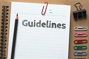 paper with the word Guidelines written on it