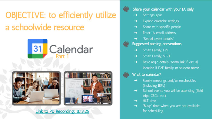 Google Calendar slide deck cover